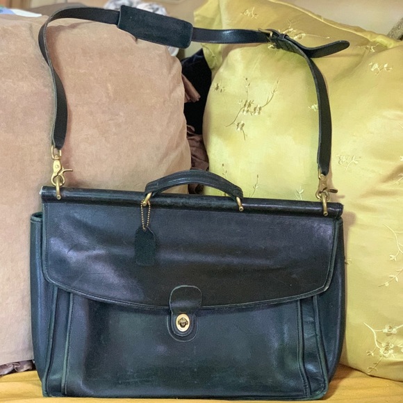 Coach Bags Authentic Vintage Coach Black Leather Briefcase Euc